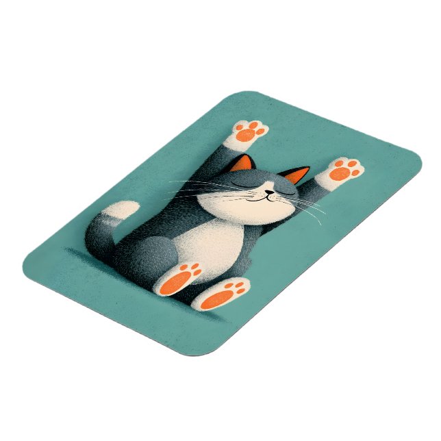 Professional Nap Taker Funny Sleeping Cat Magnet (Left Side)