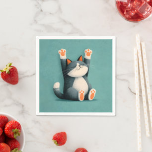 Professional Nap Taker Funny Sleeping Cat Napkins