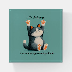 Professional Nap Taker Funny Sleeping Cat Paperweight