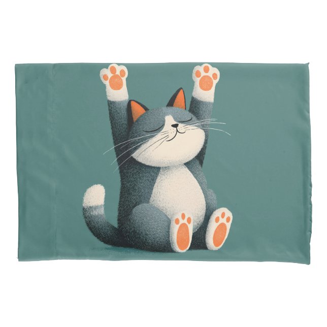 Professional Nap Taker Funny Sleeping Cat Pillow Case (Front)