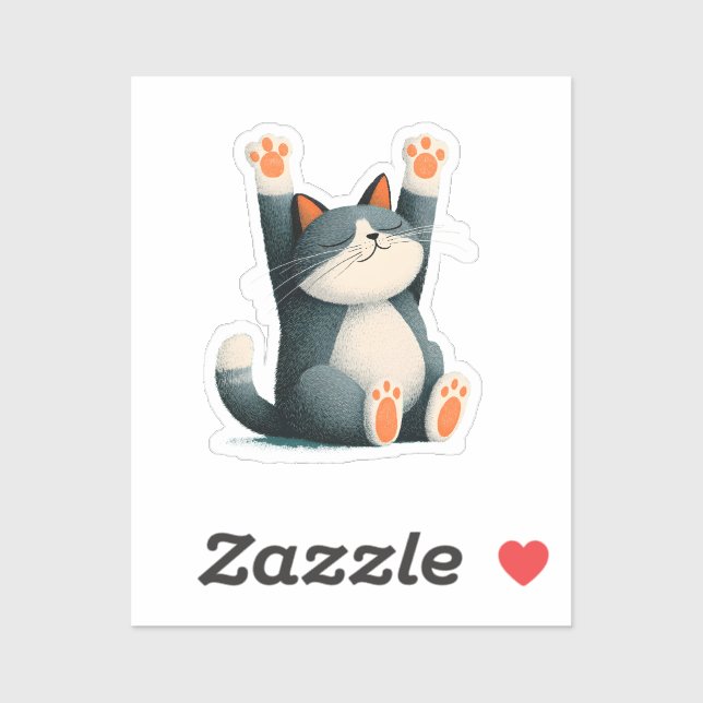 Professional Nap Taker Funny Sleeping Cat Sticker (Sheet)