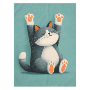 Professional Nap Taker Funny Sleeping Cat Tablecloth