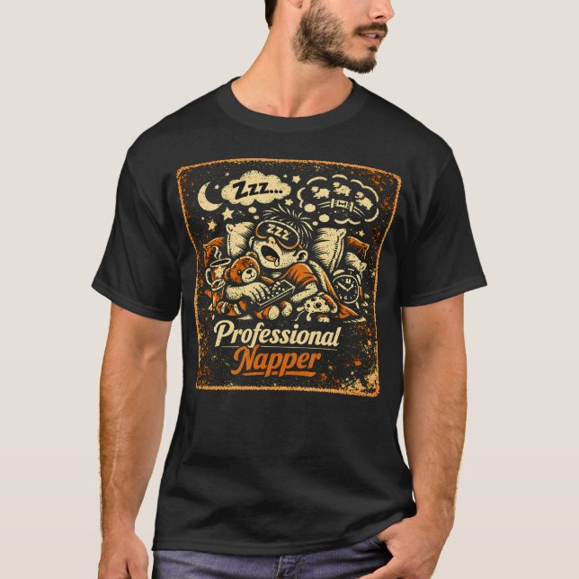 Professional Napper – Elite Sleep Humor Career Tee (Front)
