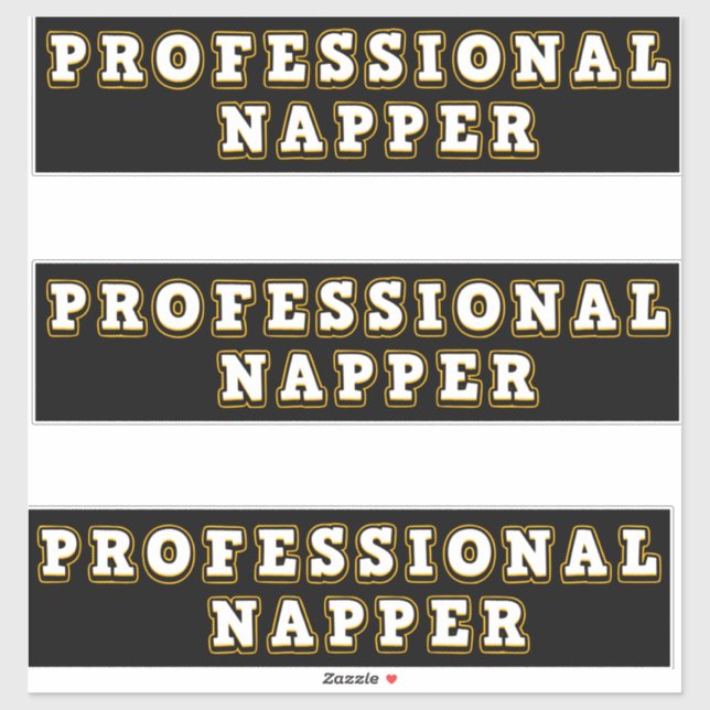 Professional Napper Typography Sticker (Sheet)