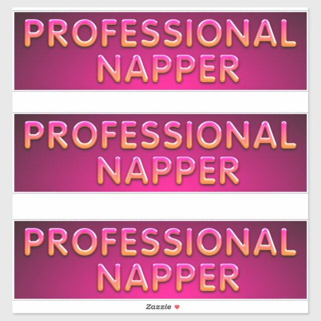Professional Napper Typography Sticker (Sheet)