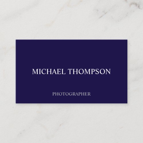 Professional Navy Blue Business Card