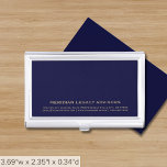 Professional Navy Blue Business Card Case<br><div class="desc">Elevate your networking game with this sleek and professional business card case. The navy blue background and golden typography in the lower thirds add a touch of sophistication to your business interactions. Stay organized and make a lasting impression with this stylish accessory.</div>