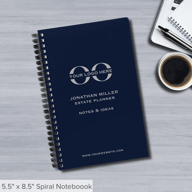 Professional Navy Blue Logo Notebook (Creator Uploaded)