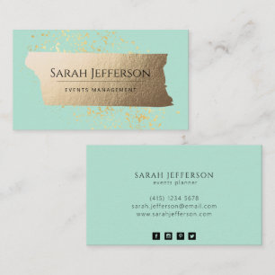 Professional Neo Mint Modern Elegant Minimalist Business Card