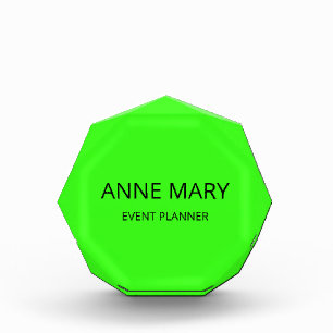Professional Neon Green Elegant Bright Colorful  Acrylic Award