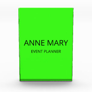 Professional Neon Green Elegant Colorful Bright Acrylic Award