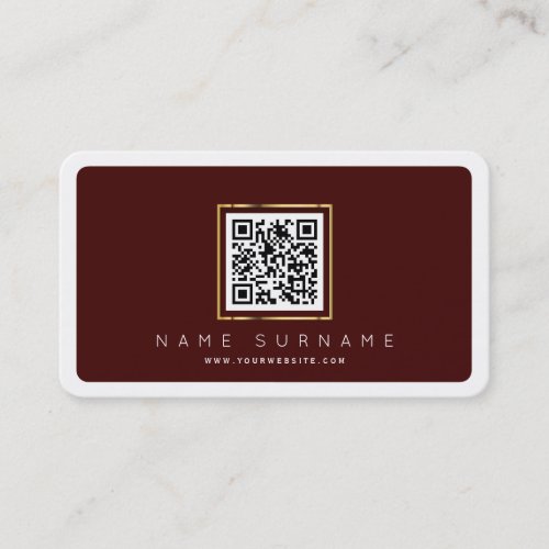 Professional networking QR code modern barcode Bus Business Card