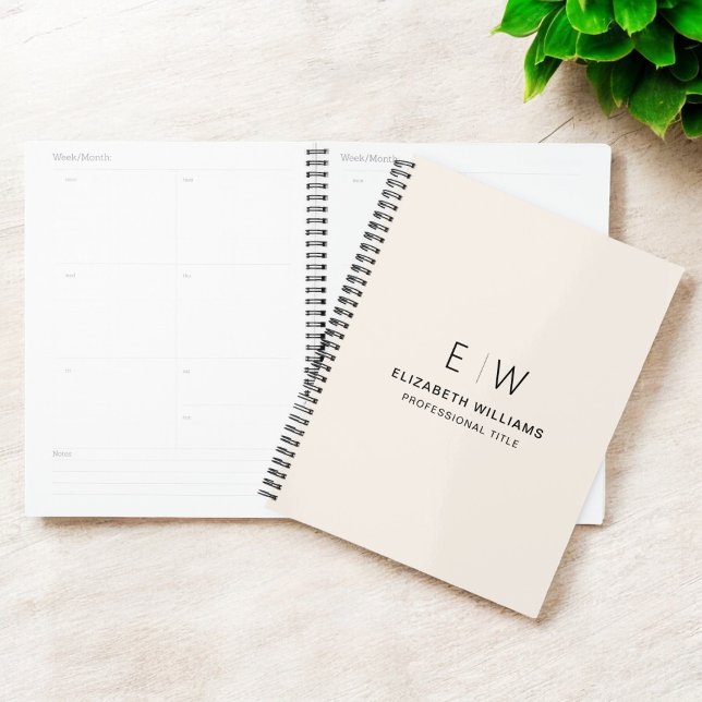 Professional Neutral Monogram Business Initial Planner (Creator Uploaded)