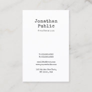 Professional Nostalgic Design Clean Plain Retro Business Card at Zazzle