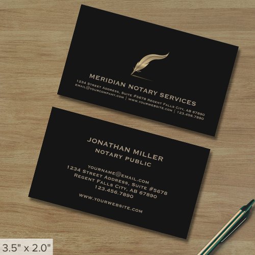 Professional Notary Business Card