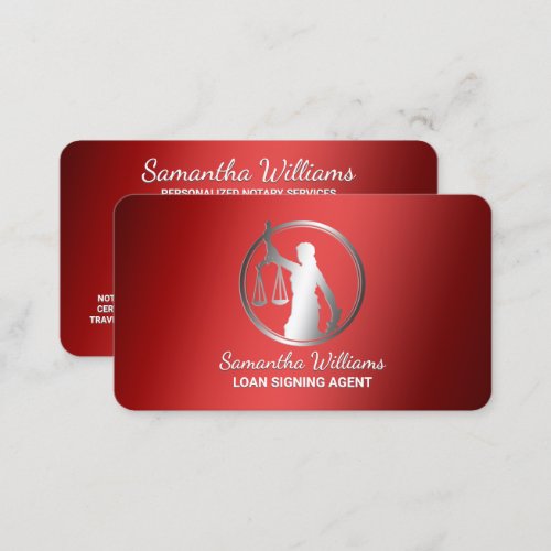 Professional Notary Public Business Card