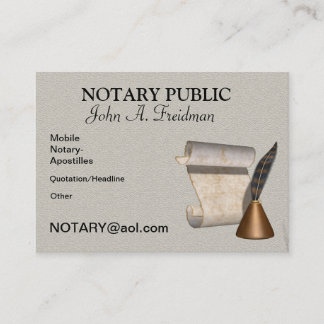 PROFESSIONAL NOTARY PUBLIC Business Card