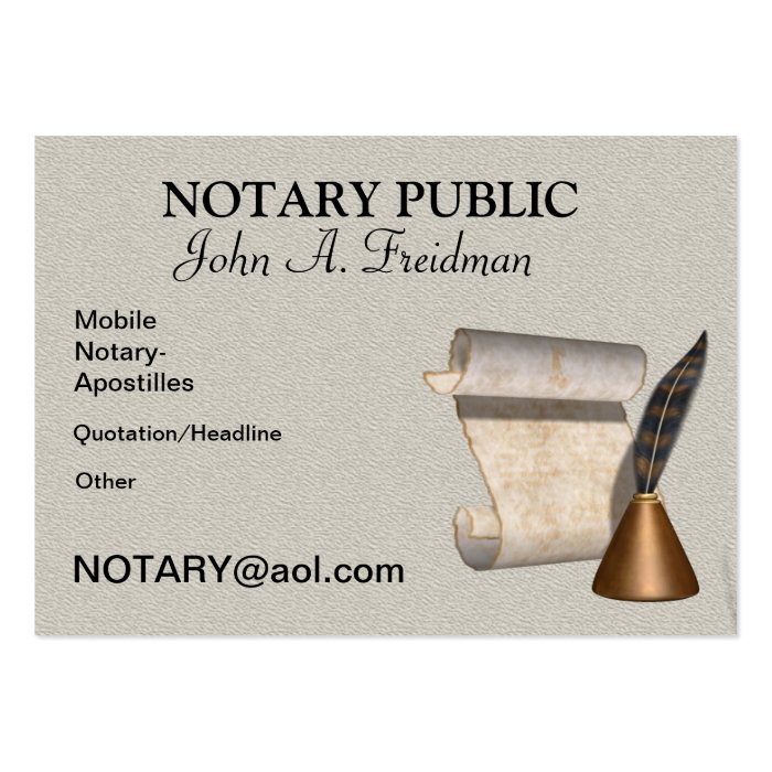 Notary Business Cards Templates