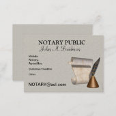 PROFESSIONAL NOTARY PUBLIC Business Card (Front/Back)