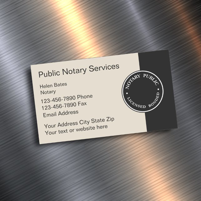 Professional Notary Public Business Card Magnet (Creator Uploaded)