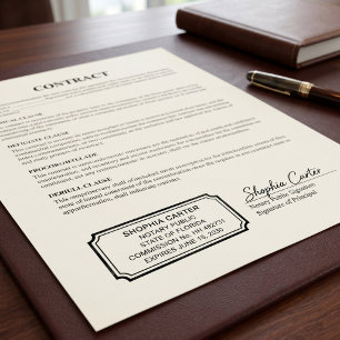 Professional Notary Public Custom Name & Commiss Self-inking Stamp