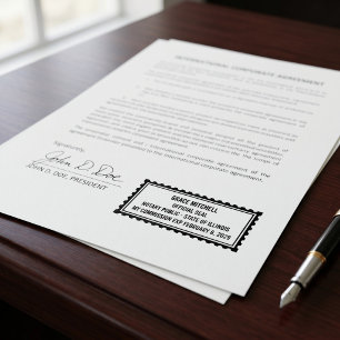 Professional Notary Public Custom Name & Commiss Self-inking Stamp