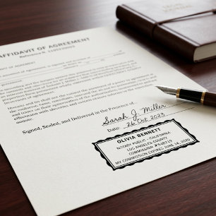 Professional Notary Public Custom Name & Commiss Self-inking Stamp
