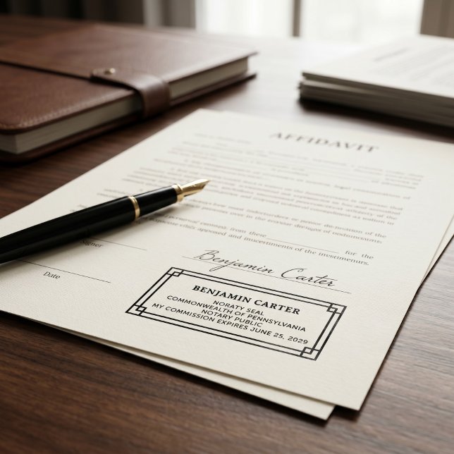 Professional Notary Public | Custom Name & Commiss Self-inking Stamp (Creator Uploaded)