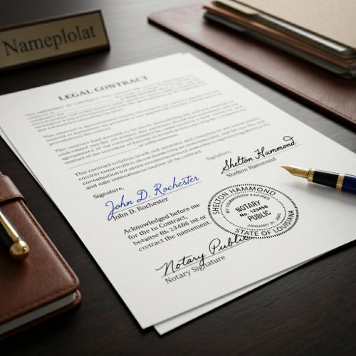 Professional Notary Public | Custom Name & Commiss Self-inking Stamp