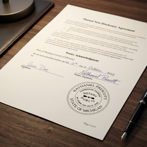 Professional Notary Public | Custom Name & Commiss Self-inking Stamp