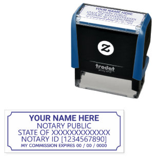 Professional Notary Public Customizable Template Self-inking Stamp