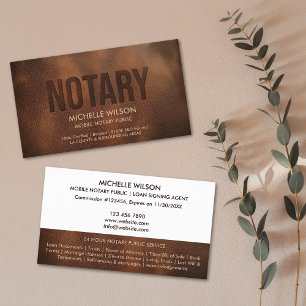 Professional Notary Public Loan Signing Agent Business Card