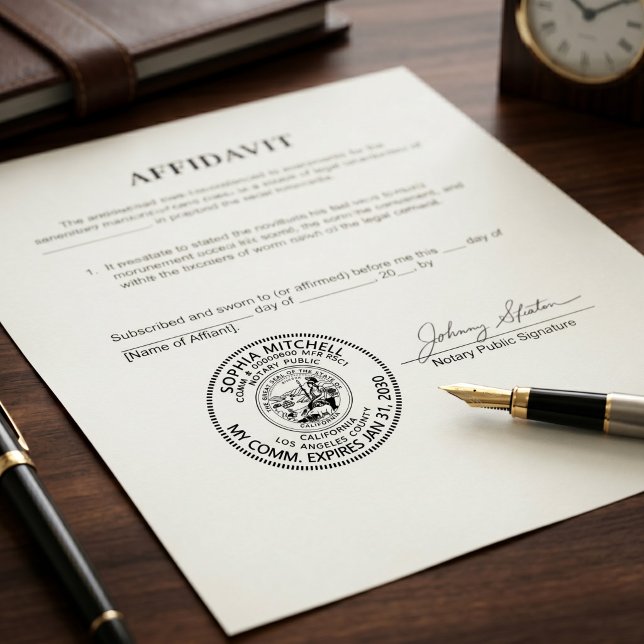 Professional Notary Public | States Of California Self-inking Stamp (Creator Uploaded)