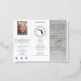 Professional Notary Public Tri-Fold Brochure
