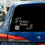 Professional Notary Public White QR Code Business  Window Cling