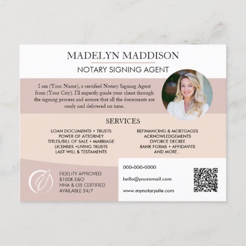 Professional Notary Service Marketing Promotional  Postcard