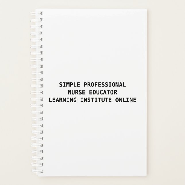 PROFESSIONAL NURSE EDUCATOR.  Planner (Front)