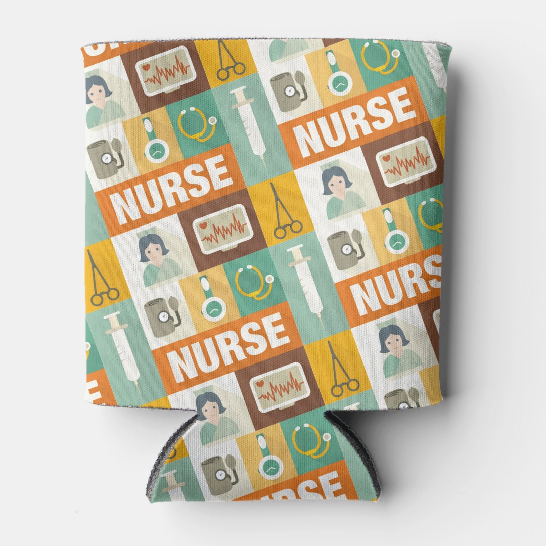 Professional Nurse Iconic Designed Can Cooler | Zazzle
