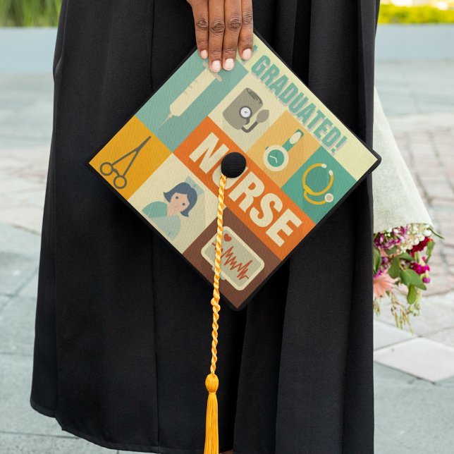 Professional Nurse Iconic Designed Graduation Cap Topper (Creator Uploaded)