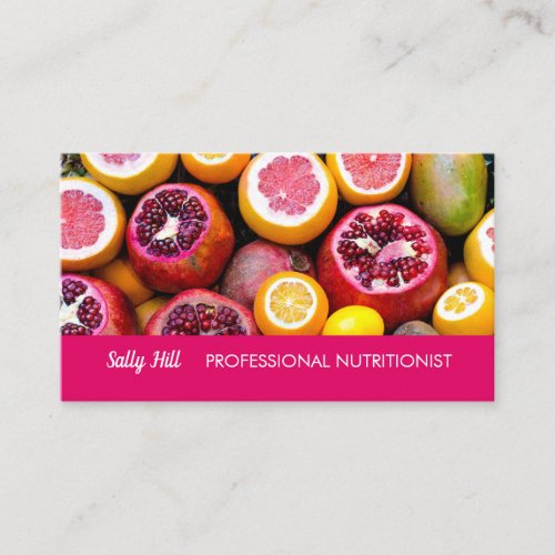 Professional Nutritionist Dietitian Wellness Coach Business Card