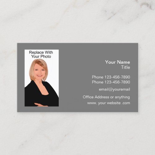 Professional Occupation Photo Template Business Card