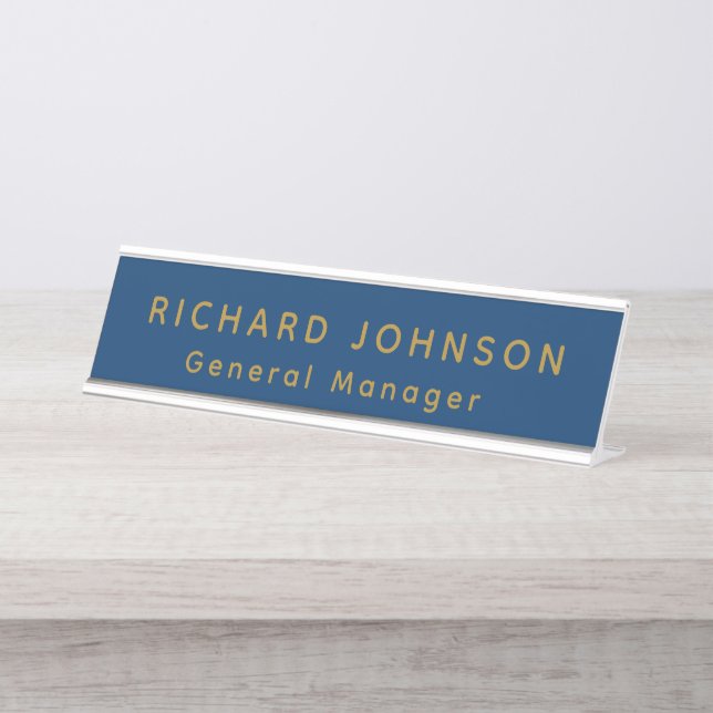Professional Office Name Title  Desk Name Plate (Front)