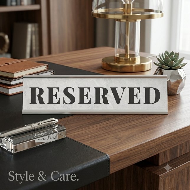 Professional Office RESERVED Desk Name Plate (Professional Office RESERVED Desk Name Plate)