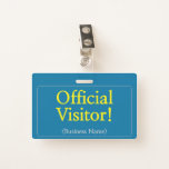 [ Thumbnail: Professional "Official Visitor!" Badge ]