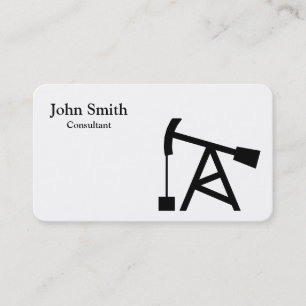 Professional Oil rig silhouette  Business Card