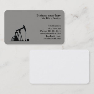 Professional Oil rig silhouette  Business Card