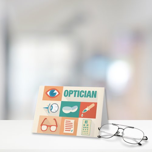 Professional Optician Iconic Design Card
