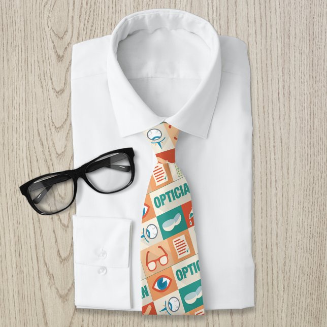 Professional Optician Iconic Design Neck Tie (Creator Uploaded)