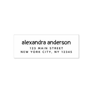 Professional or Personal Elegant Return Address Self-inking Stamp
