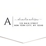 Professional or Personal Elegant Return Address Self-inking Stamp<br><div class="desc">Modern and Elegant Cursive Script Typography Wedding Invitation Return Address self inking stamp which is great for a Save the Date, RSVP, Bridal Shower, Baby Shower, Birthday Party, or Christmas Holiday Card or Invitation. The text of this hand lettered modern script typography label can be updated and customized with your...</div>
